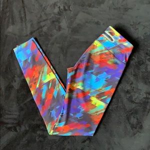 Athleta Colorful Yoga Running Stretchy Leggings